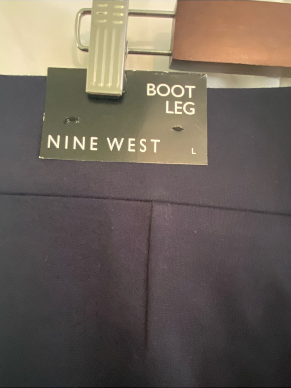 Classic Navy NINE WEST Straight-Leg Dress Pants - Picture 4 of 12